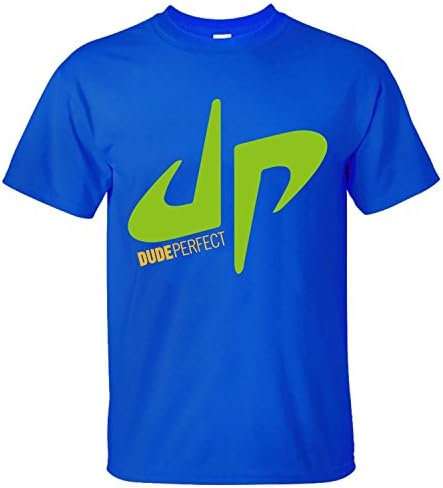 XMANA Men's Top You Tube Dude Perfect DP Trick Shots logo T-Shirt blue L