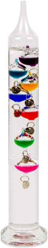 Nauticalia Galileo Thermometer 30cm Brass Tag Celsius Barometer