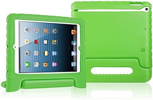 Ourlife ipad case for kids Rohs Material Kids Shock Proof Convertible Handle Light Weight Super Protective Stand Cover Case for Apple iPad (Green)