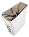 WISHPOOL Slim Rolling Laundry Hamper with Wheels Narrow Laundry Basket Dirty Clothes Hampers for Laundry Wicker Laundry Cart Thin Laundry Sorter (Slim 22