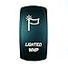 QUNQI STAR 5 pin Laser Backlit Rocker Switch LIGHTED WHIP 20A 12V On/off LED Light Toggle Switch (Orange)