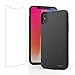 iPhone X Battery Case with QI Wireless Charging, iphone x Power Bank with Wireless Charging 4000mAh Slim Extended Portable Battery Backup Charger Case for iPhone 10 5.8 Inch - Black