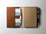 Leather Journal Case with pockets and pen holder, Horween Leather Journal Case, Journal Cover, Notebook, Refillable Journal Cover