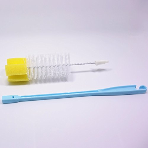 YUMSUM Urinal Bedpan Brush Set of 2,Cleaning Brushes with Long Handled Sponge Plastic Head 48CM/18.8" (2 Pack) - Thumbnail 4