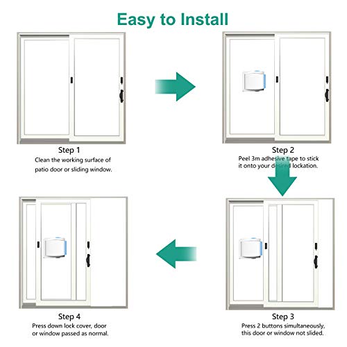 Sliding Glass Door Child Lock OKEFAN 4 Pack Baby Safety Slide Window