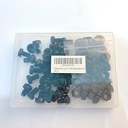 Pzsmocn 90 Pieces/30 Sets M8*12 mm Plastic Black