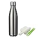 KING DO WAY Double Wall Vacuum Insulated Stainless Steel Water Bottle, 17 oz - Silver