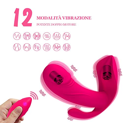 Vibratori-Sessuali-per-Donna-Massaggiatore-per-Donna-100-Impermeabile-e-Ricaricabile-USB-Portatile-e-Wireless-12-Modalita-di-Massaggio