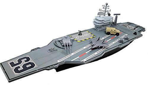 Toy Essentials Military Big Battle Base and Aircraft Carrier Combo Play Set with Accessories