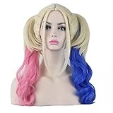 Z-Cosplay Harley Quinn Cosplay Wig with 2 Pigtails