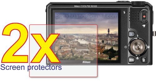2x Nikon Coolpix S9100 Digital Camera Premium Clear LCD Screen Protector Cover Guard Shield Flim Kit