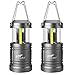 Camping Lantern, Hausbell LED Camping Lantern with 9AA Batteries and Magnetic Base, Collapsible Flashlights (3 Pack)