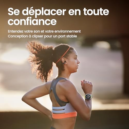 Up OWS Casque Bluetooth 5.3, Écouteurs Ouverts sans Fil avec Contrôle Tactile, IPX4 Résistants à l’Eau et à la Transpiration, Réduction du Bruit AI, pour Le Sport, Running et Entraînement