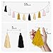 Cotton Tassel Garland Colored Tassels Banner Decorative, Total 20pcs Tassel Wall Hangings for Boho Home Decor, Baby Shower, Birthday Christmas Day Party, Nursey Room (2 Pack)
