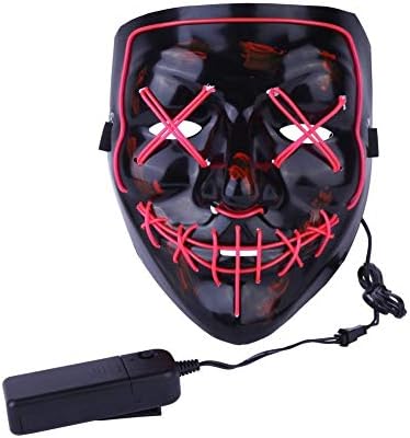 Halloween Mask LED Light up Purge Mask for Festival Cosplay Halloween Costume