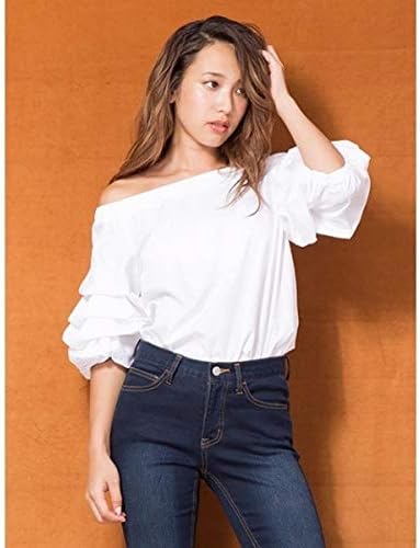 Amazon セシルマクビー Cecil Mcbee ティアードフリル袖オフショルブラウス 01ホワイト M シャツ ブラウス 通販