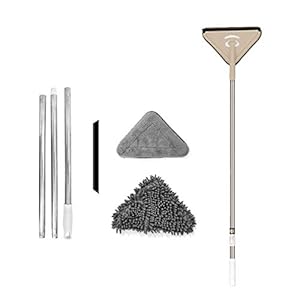 yahede Reinigingsmopp driehoek 360 graden draaibare plafondstofstaaf met telescopische handgreep instelbare…