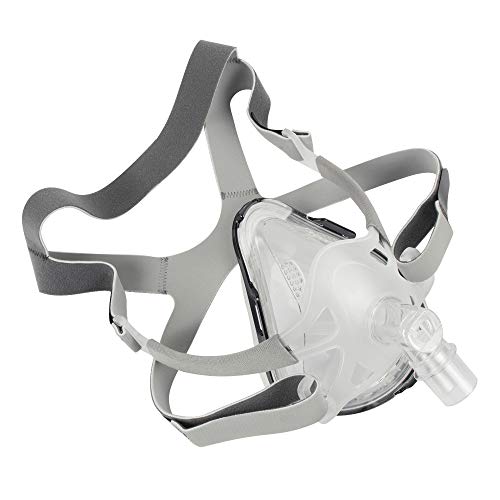 Denshine Adjustable Full Face Mask with Headgear for Sleep (L (100~115mm))