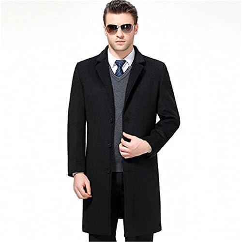 Jackets Casual Mens Wool Blend Suit Collar Coats Full Winter for Male Wool Long Overcoat 3XL 4XL