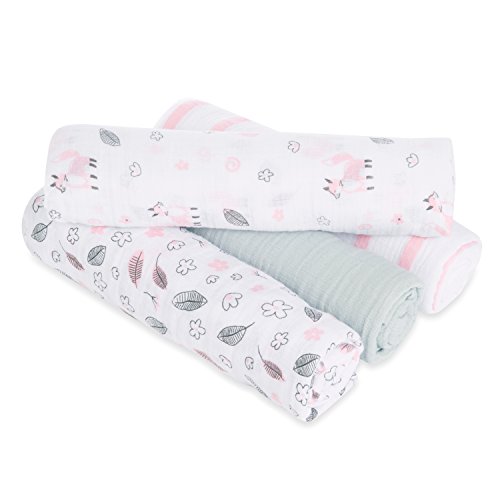 Aden by aden + anais swaddles 4 pack, meadowfox