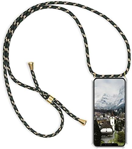 Oihxse Compatible for iPhone 11 Pro Max 6.5 '' Lanyard Strap Case,Crystal Clear Soft TPU Silicone Bumper Ultra-Thin Transparent Shockproof Air Cushion Carrying Shoulder Rope Protective Cover -mixed 2