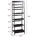 Yaheetech 5-Tier A Frame Wood Ladder Bookshelf Multifunctional Storage Rack Display, Dark Espresso