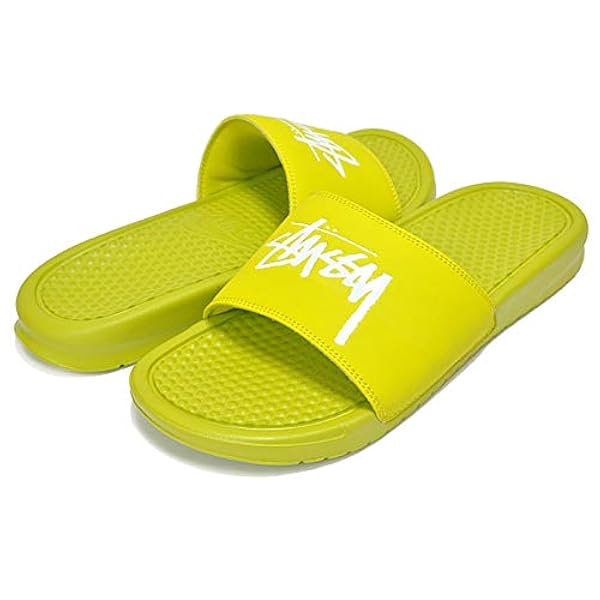 Nike ナイキ ベナッシ ステューシー Benassi Stussy Bright Cactus White Cw2787 300 サンダル スライド イエロー 並行輸入