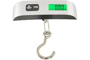 Portable Scale Digital LCD Display Electronic Luggage Hanging Suitcase Travel Weighs Baggage Weight Balance 110lb/50KG Bag wi