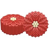 SpinningLeaf Poinsettia Sandwich Cookie Chocolate Candy Mold