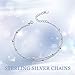 LUHE Anklets Sterling Silver Layered Anklets Ankle Bracelets for Women Teen Girls Layered Chain Ball and Bead Double Anklets Beach Anklets Jewelry for Women Teens Girls