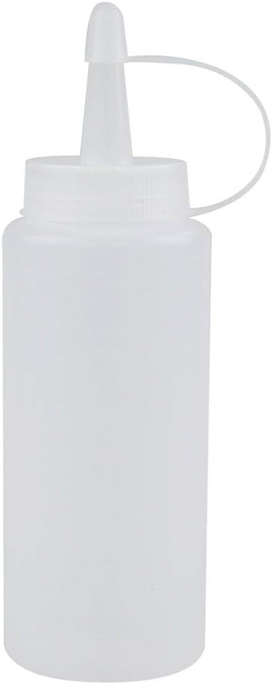 Condiment Squeeze Sauce Bottles with Twist On Cap Lids Squeezy Sauce Bottles for Ketchup Mustard Mayo Dressings Olive Oil BBQ Sauce