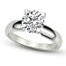 Metal Factory Sz 7 Sterling Silver Cubic Zirconia Solitaire 1.25 Carat tw Round Cut 4-Prong Set CZ Engagement Ring