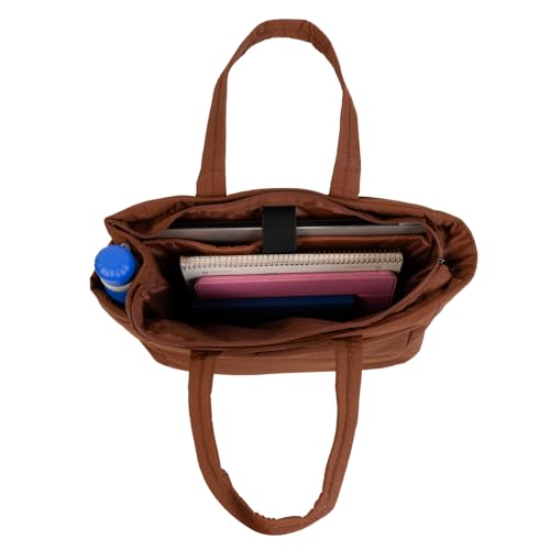 Gocase Bolsa Tote Puffer, Preta, Leve e Espaçosa, com Compartimento para Notebook até 35,5cm