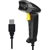 Handheld USB Barcode Scanner Wired 1D Bar Code Reader with USB Cable for Supermarket, Convenience Store, Warehouse (USB 1D)