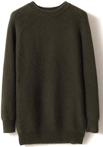 LONGMING Women's Winter Cashmere Knitted Crewneck Long Sleeve Warm Wool Pullover Sweater