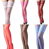 Towallmark(TM)Sexy Womens Lace Top Silicone Band Thigh High Stockings Pantyhose