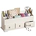 Drawer & Makeup Storage Organizer for Desk Dresser Bathroom Countertop, White