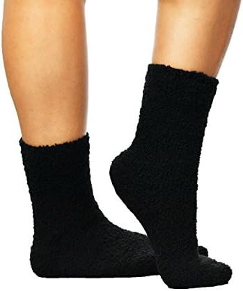 ARAD Premium Soft Warm Microfiber Fuzzy Socks, Black