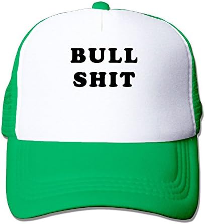 AKQQ0XXA Custom Geek Adult Bull Shit - Funny vulgar nonsense Joke Hip Hop Cap Hats Kellygreen
