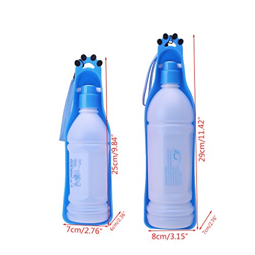 Pet Bowls For Dogs, Pet Water Dispenser Portable Cat Travel Water Bottle Dispenser Feeder Drinking Fountain, Simply Snap Design For Walking With Your Pets, 1 Pc 350ML/600ML - Thumbnail 2