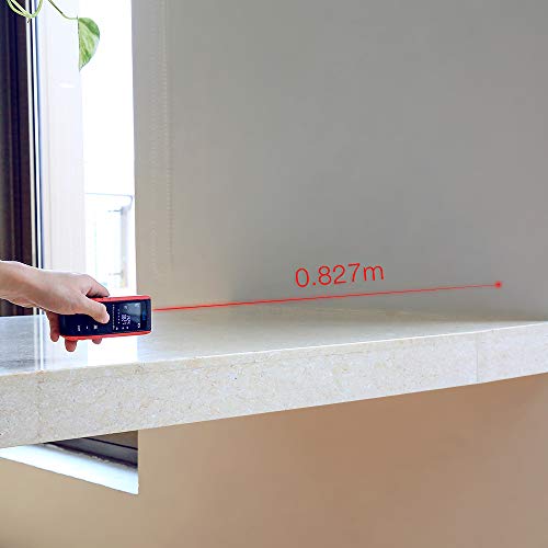 Digital Laser Distance Meter 131FT/ 40M,InLife Backlit LCD Laser Measure, Laser Measuring Device with Single-distance, Continuous, Area, VNT Angle, Volume Measurement and Pythagorean Modes