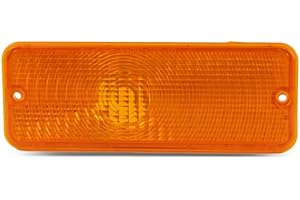 CARLIGHTS360 For Ford F-Pickup Parking Light Assembly Unit 1975 1976 1977 1978 Driver OR Passenger Side | Single Piece | Amber FO2520137 | D6TZ13200A, D5UZ-13200A