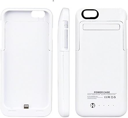 MITSUGAWA Battery Case 4200mAh External Backup Rechargeable Power case With kick-Stand for iPhone 6 Plus 5.5 (White)