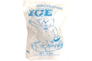 AquaNation - 3lbs BPA Free Food Grade Safe Plastic Ice Bags (Pack of 100) Puncture Proof 9 x 15.5 inch (1.25 mil) with Twist Ties