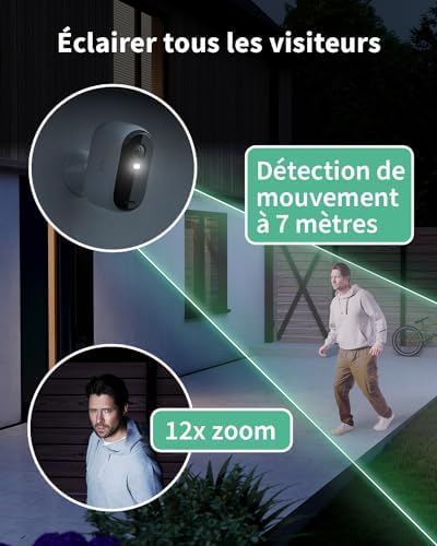 Essential 2, Caméra de Surveillance WiFi HD, 2 Caméras, Batterie XL