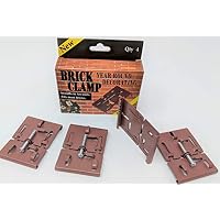 Brick Clamp Hook - Fastener - Holds Up To 30 Pounds - Hang Decorations - Adjustable - Fits Bricks 2 3/8" to 3 1/4"- 4 Pack