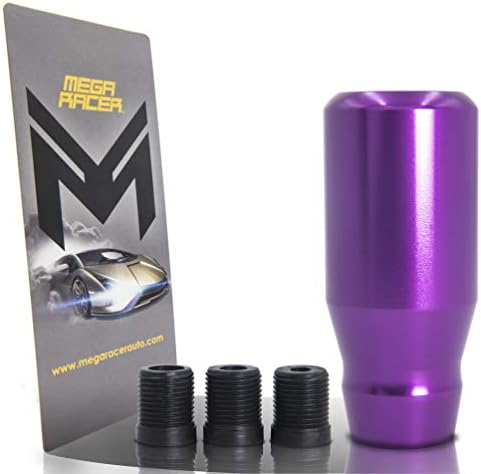 Mega Racer Purple Aluminum Shift Knob for Buttonless Automatic and 4, 5 and 6 Speed Manual Transmission Vehicles: Automotive
