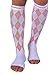 Doc Miller Toeless Compression Socks Women & Men – Open Toe, 20-30mmHg, Knee-High, Lightweight, Calf Support, Shin Splints, Varicose Veins Comfort, 1 Pair, Argyle