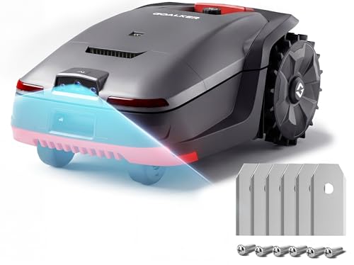 Goalker H1 Rasenmäher Roboter mit duales LiDAR & KI-Vision, RTK + VSLAM für 2000 m² Rasenfläche, KI-Hindernisvermeidung, 45% Steigfähigkeit, GPS und 6 Stück Ersatzmesser