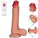 Realistic Dildo 9.8 inch with Dual Density Design for Lifelike Sensation for G Spot Clitoral Anal Stimulation, UTIMI Liquid Body-Safe Silicone Cock with Strong Suction Cup for Hands-Free Play